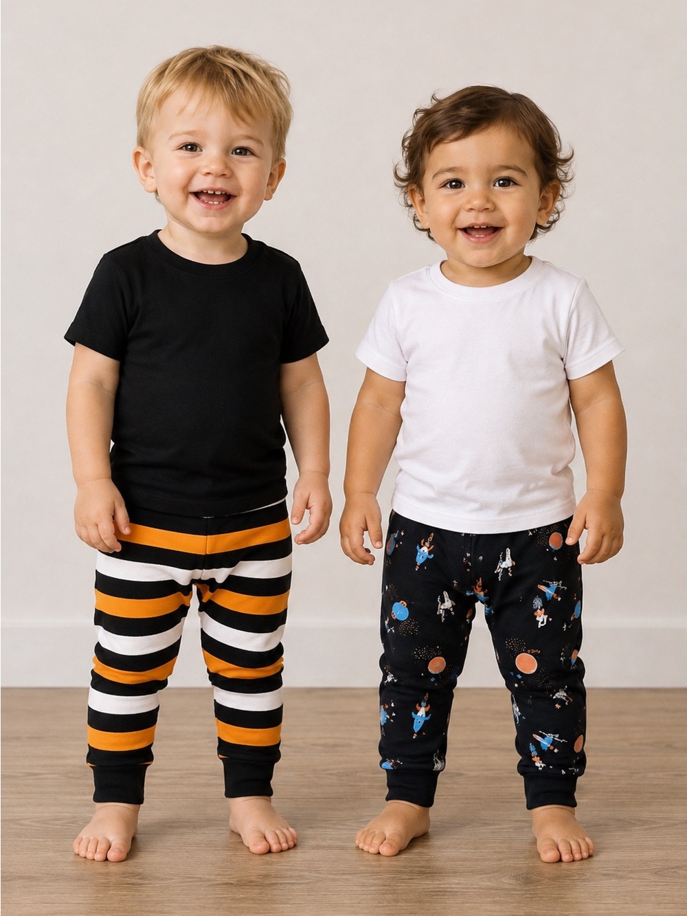 Old Navy 100% Cotton PJ Pants 2-PACK Space & Halloween